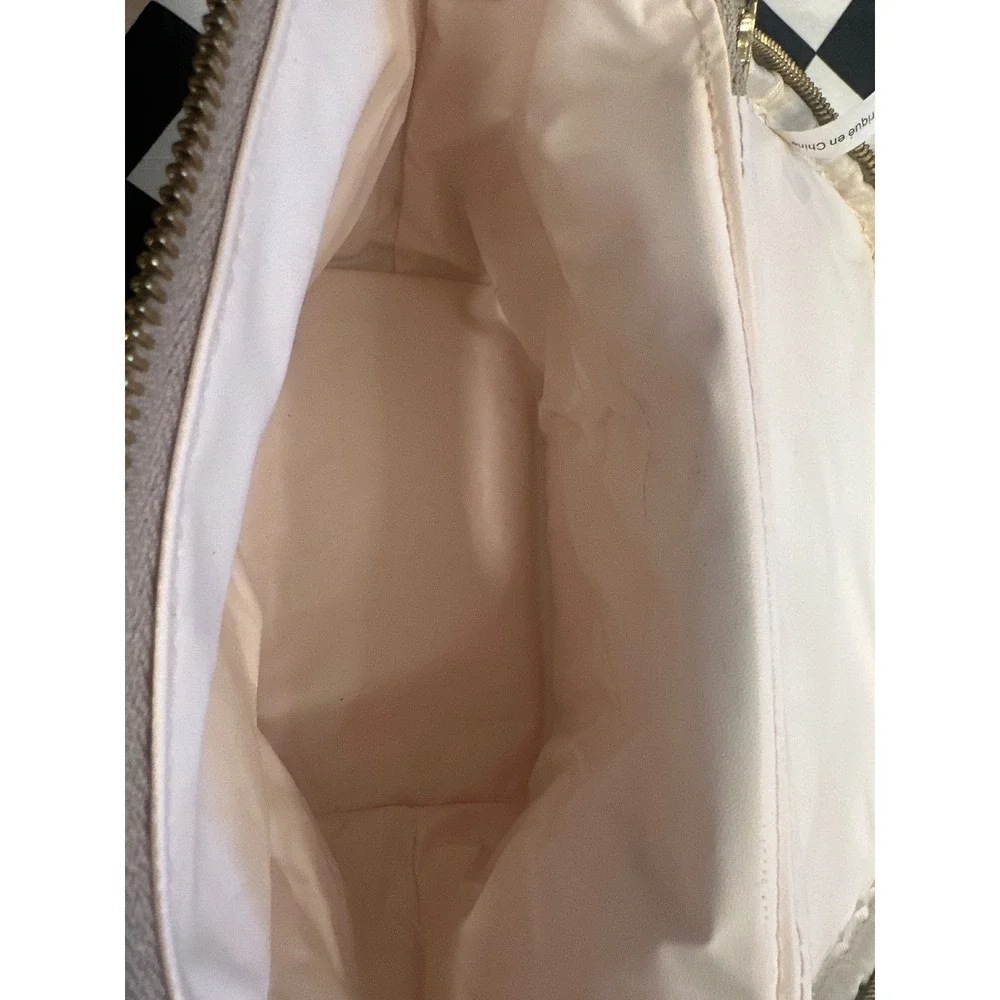 Kate Spade Out To Lunch Insulated Bag Polka Dot Tan Gold Zip Tote travel work
